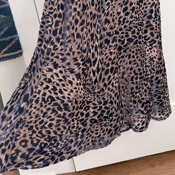 Rat & Boa Jasmine Leopard Print Cowl Neck Semi Sheer Velvet Maxi Dress - Picture 5 of 13